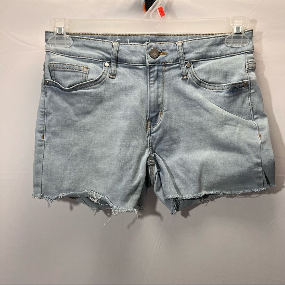 CK Calvin Klein Stretch Cutoff Jean Shorts Light Wash Size 6